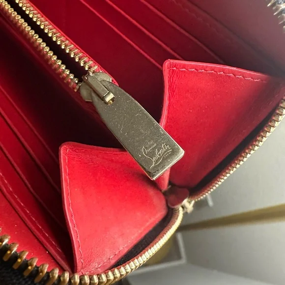 Christian Louboutin Panettone Spiked Black Wallet - Picture 7 of 14